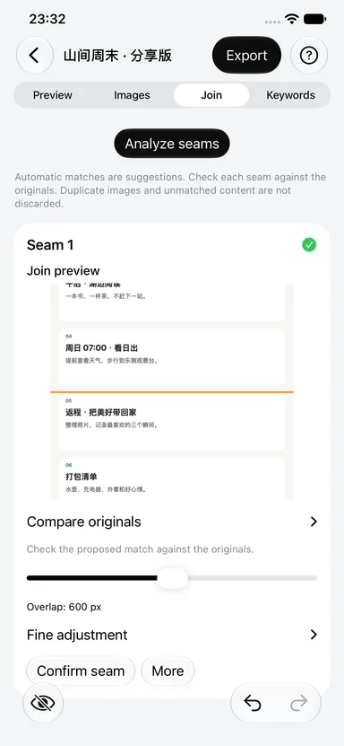 Long Screenshot Toolbox — Bring screenshots together